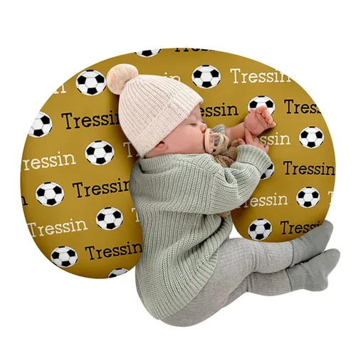 Vista 16 de Funda de almohada de lactancia para bebé, con nombre personalizado, tema de golf, en forma de U, para alimentación con biberón, funda de almohada