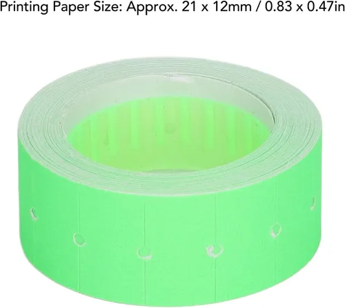 Vista 2 de 30 rollos 15000 etiquetas de pistola de precios, etiquetas de precios de una sola fila etiqueta de pistola de precio para Mx-5500 M5500 verde