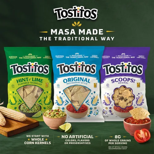 Vista 5 de Tostitos Chips de tortilla Rounds del tamaño de un bocado, bolsas de 1 onza (paquete de 40)