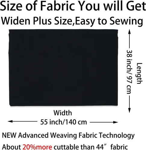Vista 2 de Master FAB - Tela negra 100% algodón de The Yard (negro, 1.1y* 1pcs)