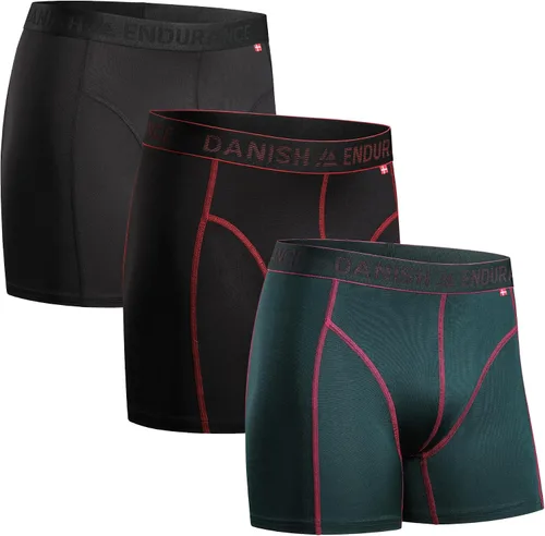 Vista 9 de DANISH ENDURANCE Calzoncillos tipo bóxer deportivos, transpirables Negro