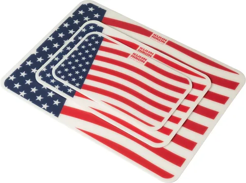 Vista 2 de Kuhn Rikon Tabla de cortar impresa Americana de 3 piezas