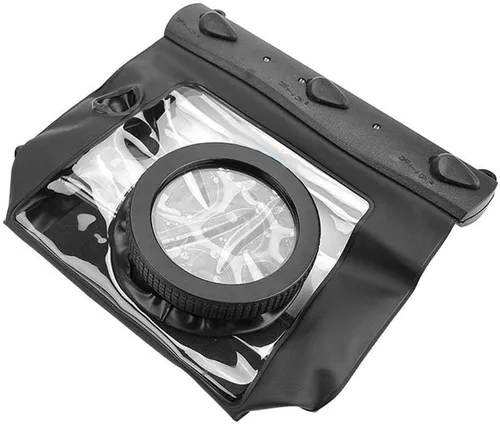 Vista 8 de Estuche de carcasa de cámara subacuática, bolsa protectora impermeable de 65.6 ft para cámaras DSLR SLR sin espejo (negro)