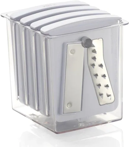 Vista 3 de Organizador de cuchillas para almacenar 4 cuchillas para espiralizador Brieftons de 5 cuchillas (BR-5B-02) y espiralizador Brieftons de 7 cuchillas