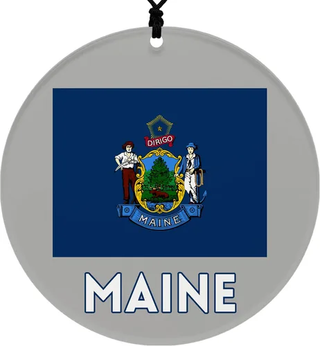 Vista 33 de Missouri Christmas Ornament - Festive Design Featuring State Flag - 2026 Hanging Acrylic Disc Decoration for Tree - Unique and Home Decor