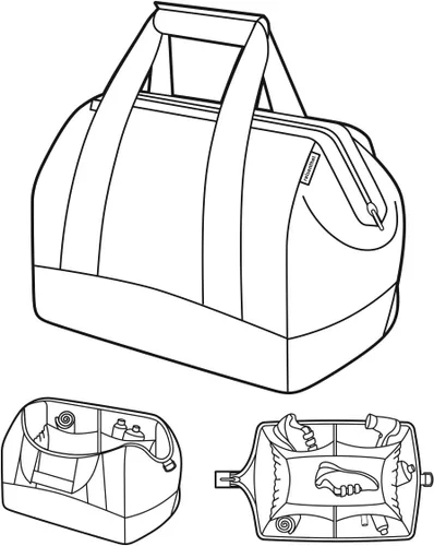 Vista 4 de reisenthel allrounder L Versátil bolsa de doctor para viajes, trabajo y ocio - Con práctica función de clip de carro