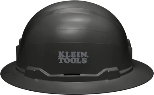 Vista 7 de Klein Tools Hard Hat, Vented, Full Brim Style, Padded, Self-Wicking Odor-Resistant Sweatband, Black