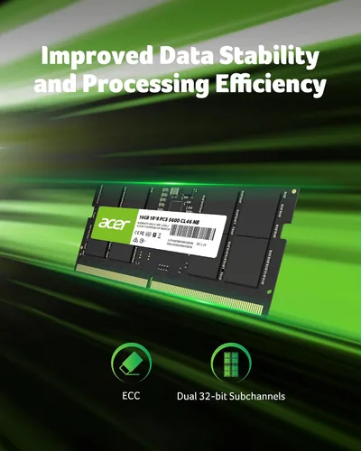 Vista 3 de Acer SD200 DDR5 Single RAM 16GB 5600 MT/s CL46 Memoria de computadora para portátil - BL.9BWWA.414