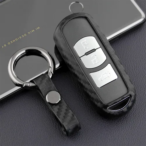Vista 8 de Funda de silicona suave para llavero Mazda 2 3 5 6 8 CX3 CX4 CX5 CX7 CX9 MX5 Miata para Toyota Yaris para Scion iA TPU Case, Negro - piel