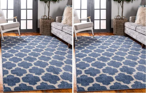 Vista 43 de Unique Loom Trellis Collection - Alfombra de área de Filadelfia, rectangular de 2 pies 2 pulgadas x 3 pies, color morado y marfil