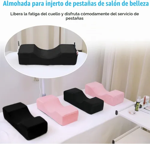 Vista 6 de Almohada Cómoda para Extensión de Pestañas, Almohada de Espuma Viscoelástica con Contorno Cervical para Soporte al Dormir, Almohada para Injerto