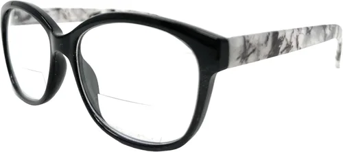 Vista 2 de The Ella - Gafas de lectura bifocales en forma de mariposa, elegantes lectores bifocales de ojo de gato para mujer Negro