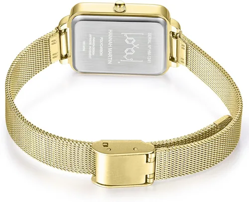 Vista 3 de HANNAH MARTIN Relojes para mujer, impermeables, de cuarzo analógico, con correa de acero inoxidable, reloj de pulsera de moda y delicado, reloj