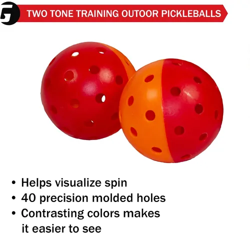 Vista 4 de Two-Tone Outdoor Training Pickleballs