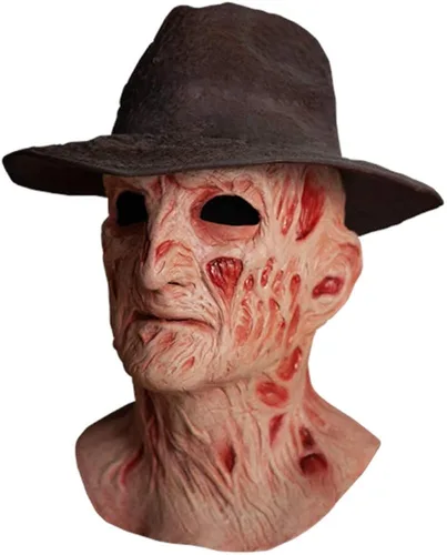Vista 2 de Trick or Treat Studios A Nightmare On Elm Street 4 The Dream Master Deluxe - Máscara Freddy Krueger con sombrero Fedora, Multicolor