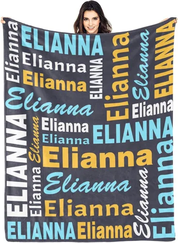 Vista 36 de Manta personalizada con nombre, manta personalizada con nombre, manta personalizada para adultos, niños y bebés, manta personalizada con monograma