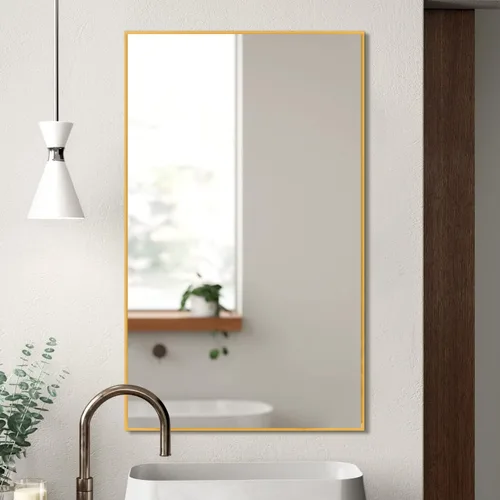 Vista 31 de NicBex Espejo de pared, espejo de aleación de aluminio de 36 x 24 pulgadas, espejo de pared para dormitorio, baño (horizontal/vertical), sala