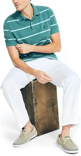 Vista 2 de Nautica Polo de ajuste clásico a rayas para hombre