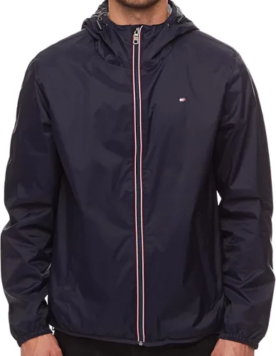 Vista 2 de Tommy Hilfiger - Chaqueta impermeable con capucha para hombre, ligera, para lluvia