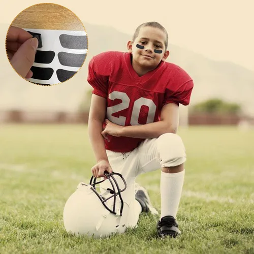 Vista 3 de 200 pares de pegatinas negras deportivas para los ojos para niños, tiras para los ojos, pegatinas deportivas transpirables para los ojos