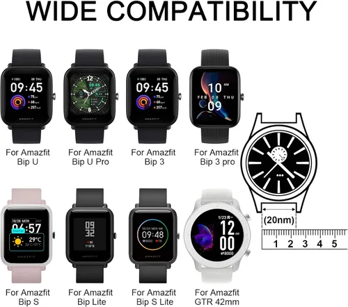 Vista 4 de Meliya Correas compatibles con Amazfit GTS/GTS 2/GTS 3/GTS 2e/GTS 2 mini/GTS 4 mini/GTS 4/GTR mini, correas de repuesto de silicona de 0.787