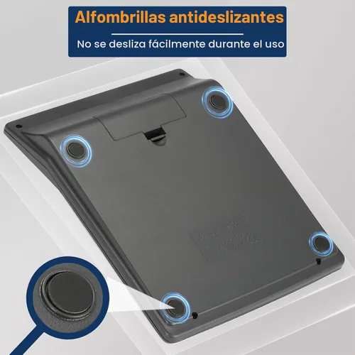 Vista 5 de Calculadora de escritorio de 12 dígitos con pantalla LCD grande, botones grandes, función estándar básica, calculadora solar con batería