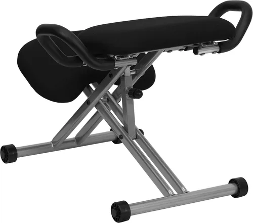 Vista 5 de Flash Furniture Tatum - Silla de oficina ergonómica con asas en tela negra