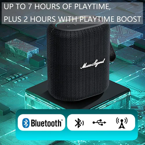 Vista 8 de E I F E R V22 Mini altavoz inalámbrico con graves dinámicos, diseño portátil de mano, Bluetooth 5.3, IPX6 impermeable, emparejamiento estéreo TWS