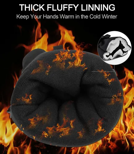 Vista 6 de Guantes de invierno para hombres y mujeres, guantes de snowboard y esquí, impermeables y aislados, resistentes al viento para clima frío