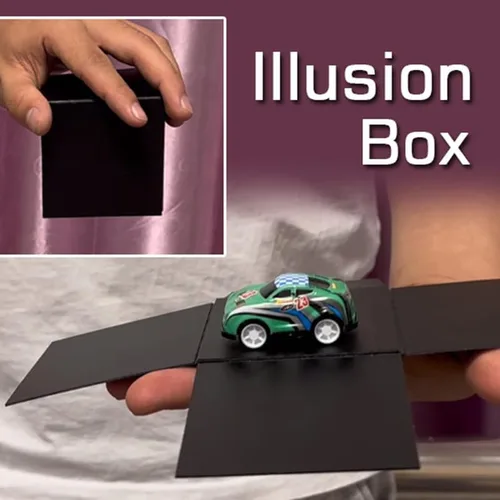 Vista 2 de SUMAG Caja de ilusión Trucos de magia Coche de juguete Apareciendo en caja vacía Objeto Producción Desaparición Cerca Ilusiones Trucos Mago Props