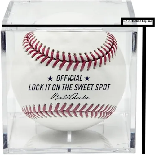 Vista 7 de BallQube - Soporte de béisbol para gradas de acrílico, fabricado en los Estados Unidos