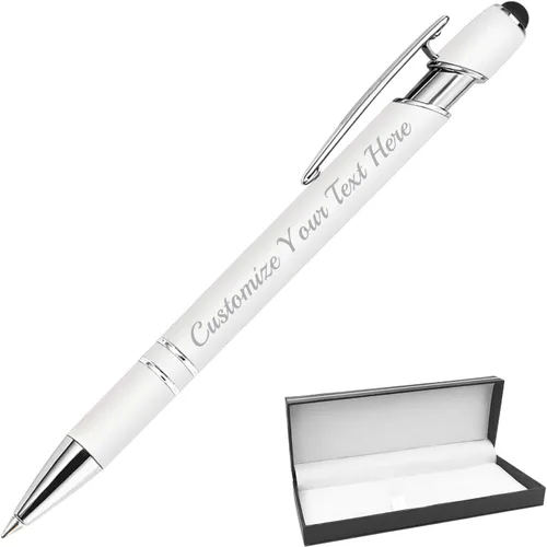 Vista 37 de Bolígrafos personalizados con punta de lápiz digital, bolígrafos grabados personalizados, bolígrafo de bola de tacto suave, bolígrafos con nombre