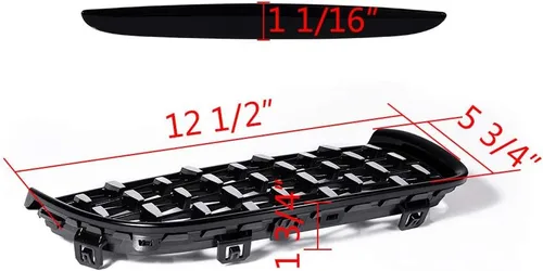 Vista 7 de Rejilla de Riñón Cromada con Malla Brillante en Negro Compatible con BMW 323i 325xi 330i 328i 328xi 335i 335xi E90 E91 Pre-LCI de 2005-2008