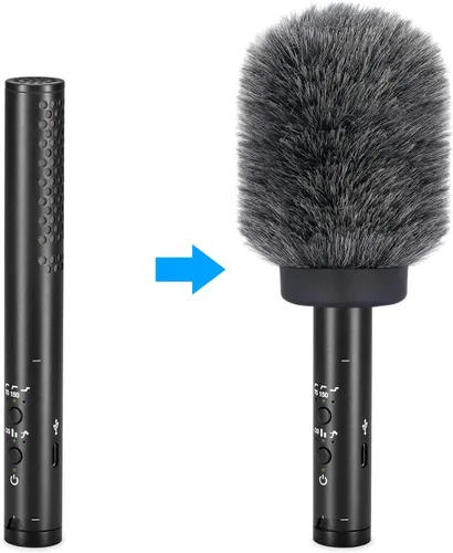 Vista 5 de YOUSHARES NTG - Protector de viento para micrófono peludo, protector contra el viento, para Rode VideoMic NTG y micrófonos con longitud máxima