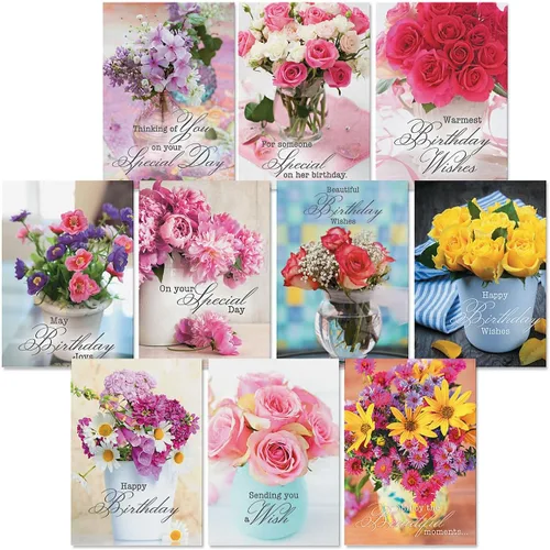 Vista 13 de Current Joy Hall Dream On Happy Birthday - Juego de 20 tarjetas con sobres blancos, 10 diseños, surtido grande de 5 x 7 pulgadas Joy Hall Dream