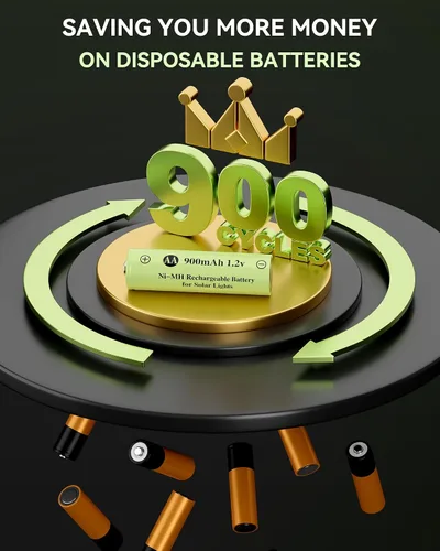 Vista 4 de Ni-MH AA 1.2v 900mAh batería recargable