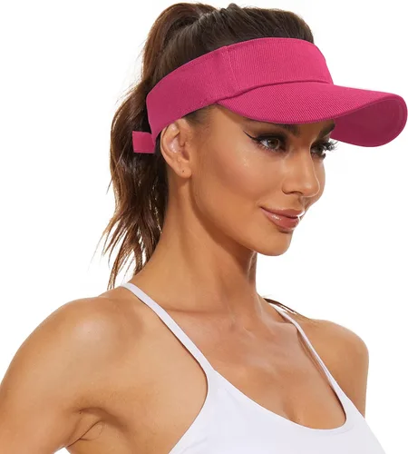 Vista 4 de Komorebi Viseras para mujer, unisex, con visera para el sol, gorras ajustables para correr, protección solar de verano, sombrero de tenis