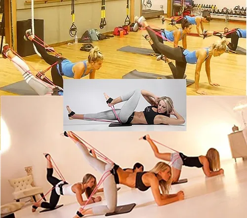 Vista 4 de Bandas de resistencia para glúteos con cinturón para entrenar a las mujeres, bandas de ejercicio para esculpir tus glúteos 30 lbs