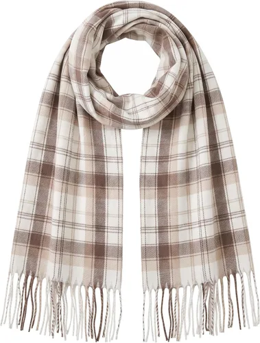 Vista 9 de Fuinloth Plaid Scarf Men Women, Large Tartan Shawl Wrap, Winter, 79 Inch Marrón rosa