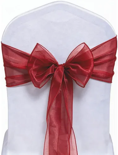 Vista 8 de Paquete de 50 bandas para sillas de organza negra, lazos para silla para decoración de fiestas, bodas, conferencias, sillas de gasa universales