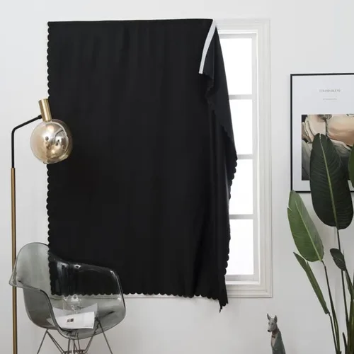 Vista 15 de GYROHOME Cortinas opacas autoadhesivas con diseño superior para ventana de cocina, paneles de cortina con aislamiento térmico y alzapaños sin Beige