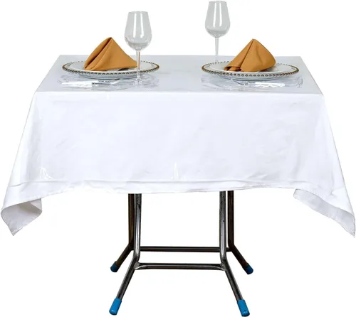 Vista 5 de Efavormart - Mantel de vinilo cuadrado transparente de 54 x 54 pulgadas, respetuoso con el medio ambiente, impermeable, para mesas de cocina