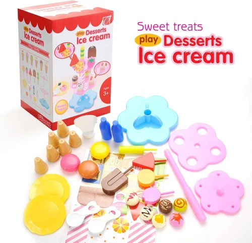 Vista 8 de PowerTRC Juego de 22 piezas de torres de helados y postres Perfecto para aventuras de juegos de niños con paletas y delicias de helado