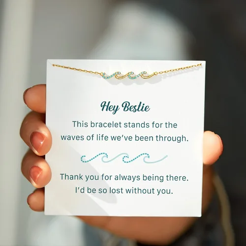 Vista 6 de STORYJEWELLERY Regalo para amigas, pulsera de mejor amiga, pulsera de amistad para mujeres, regalos para amigas, mujeres, regalos cristianos