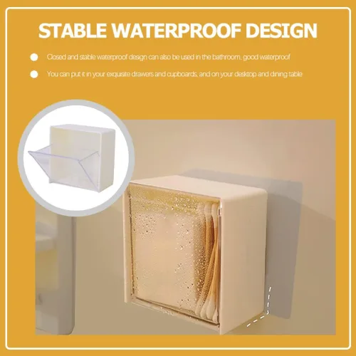 Vista 4 de Beaupretty Soporte de escritorio para montaje en pared, hisopos de algodón cosméticos, bolas de algodón, caja de almacenamiento redonda de algodón