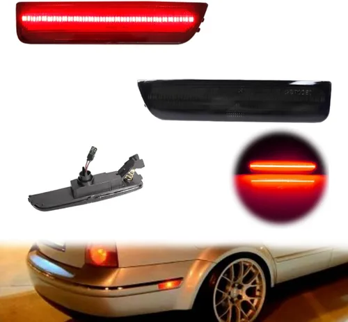 Vista 6 de ADIIL Carcasas de luz de marcador lateral para parachoques delantero con lente anaranjada para VW Passat B5.5 2001 2002 2003 2004 2005, reemplazan