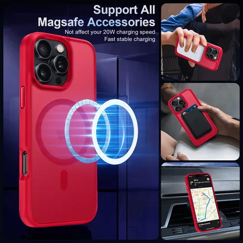Vista 482 de MOCCA - Funda magnética resistente para iPhone XR de 6.1 pulgadas, compatible con MagSafe, funda con protección contra caídas de grado militar