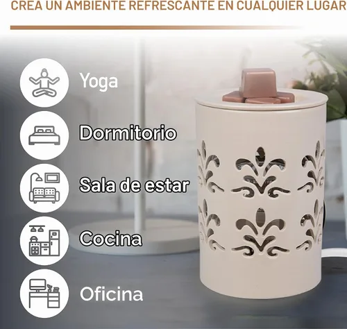 Vista 6 de D'Eco Owl - Calentador eléctrico de cera para derretir y velas con 4 cubos de fragancia de canela