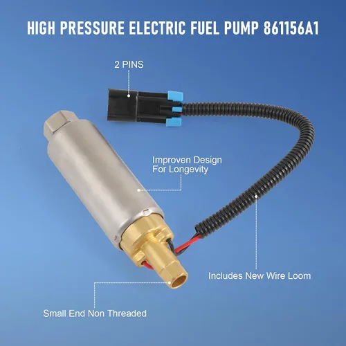 Vista 4 de Bomba eléctrica de alta presión 861156A1 PH500-M014 de repuesto para Mercruiser EFI MPI V6 V8 305 350 454 502 4.3 5.0 5.7 7.4 8.2 motores marinos