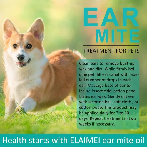 Vista 3 de Limpiador de ácaros para perros y gatos – Tratamiento de ácaros de orejas de gato con aloe vera, limpiador al contacto y alivia la picazón, fórmula